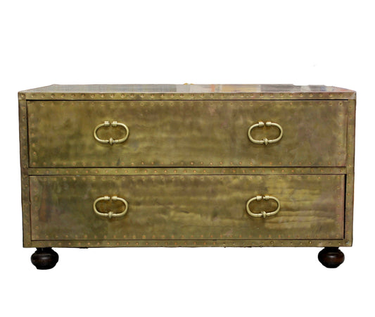 Sarried Brass Clad 2-Drawer Chest