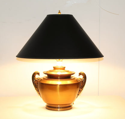 Classical Urn Style Brass Table Lamp/ Styled after Fredrick Cooper Hollywood Regency table lamp