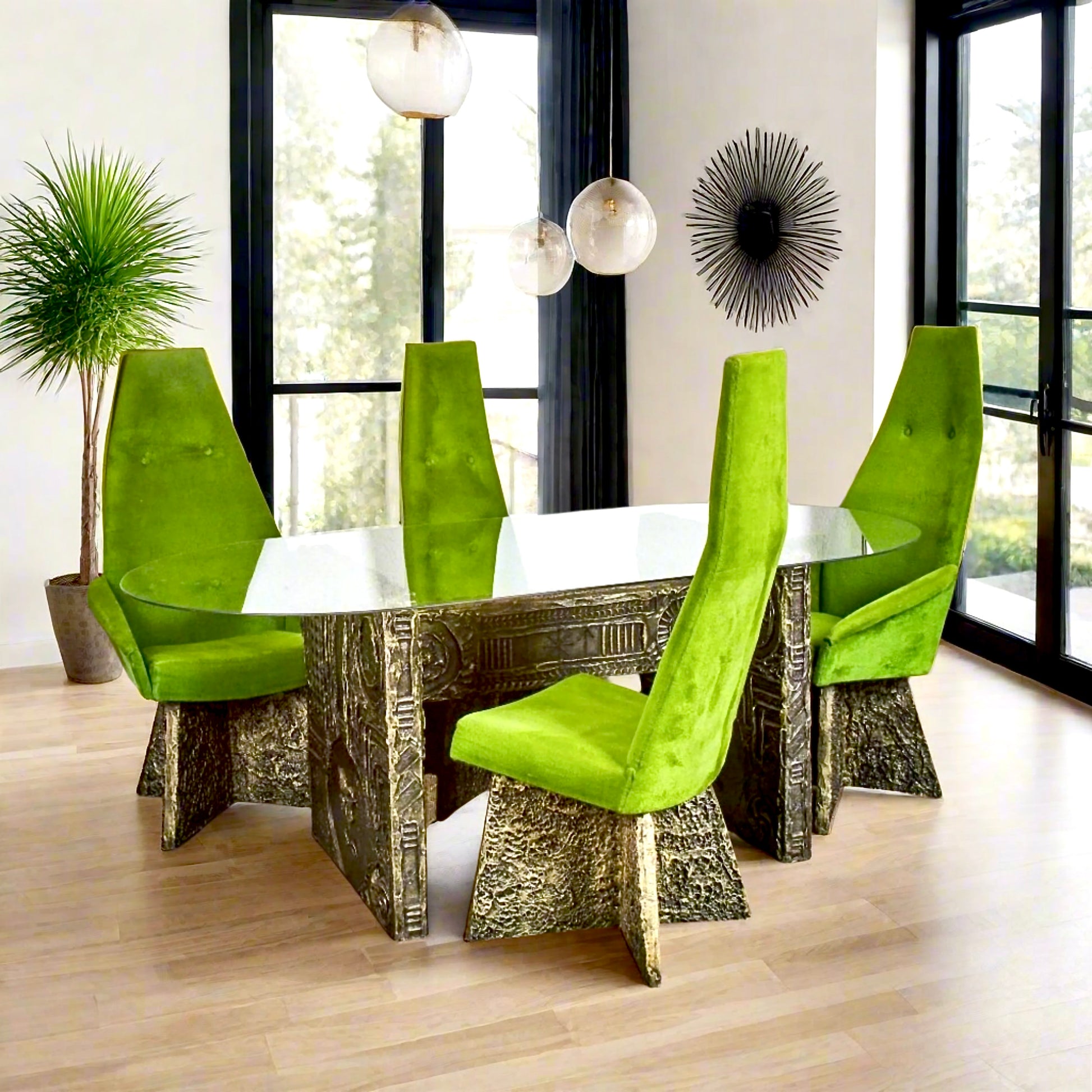 Brutalist Dining Set | Adrian Pearsall 1970
