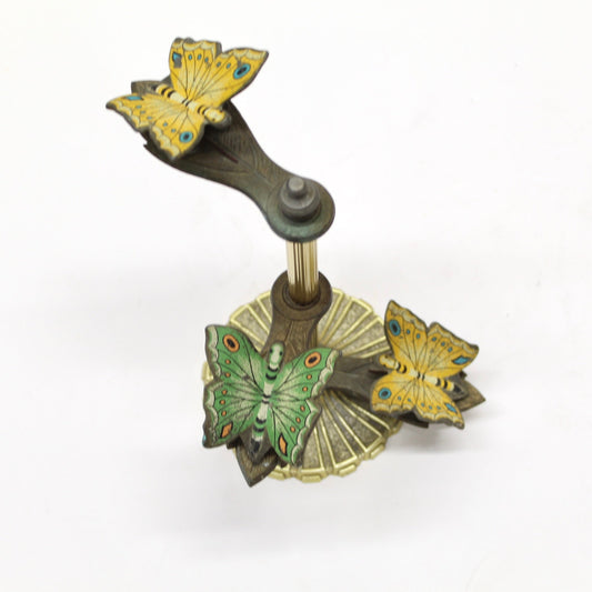 Vintage Allied Brass 3 Tier Butterfly Note Holder