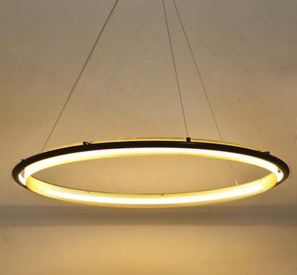 Single Perforated LED Hoop Chandelier.