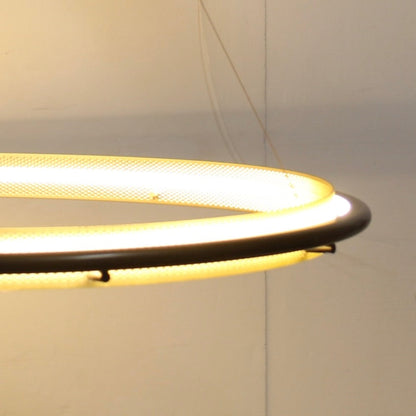  Single Perforated LED Hoop Chandelier.