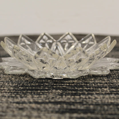 Vintage Federal Crystal Dessert Bowl and Saucer
