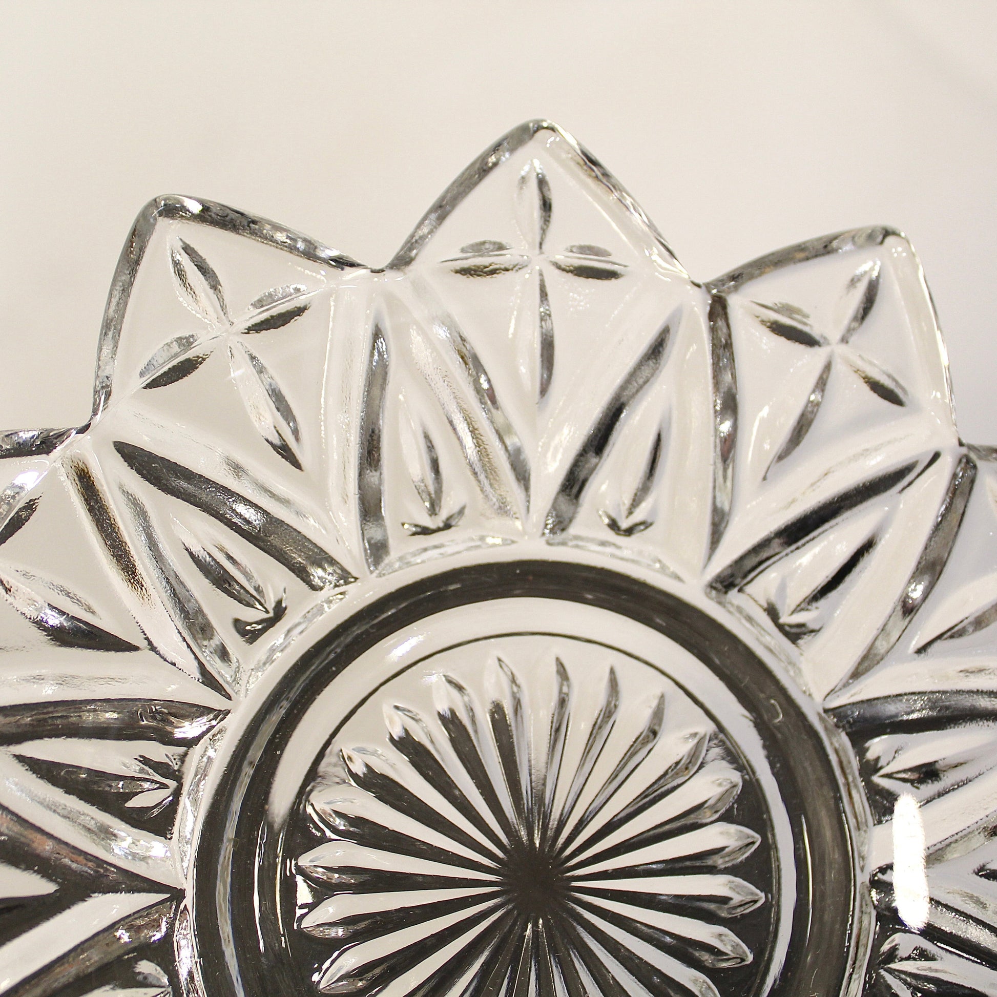 Vintage Federal Crystal Dessert Bowl and Saucer