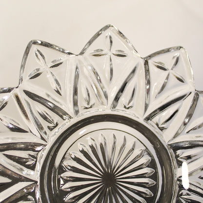 Vintage Federal Crystal Dessert Bowl and Saucer