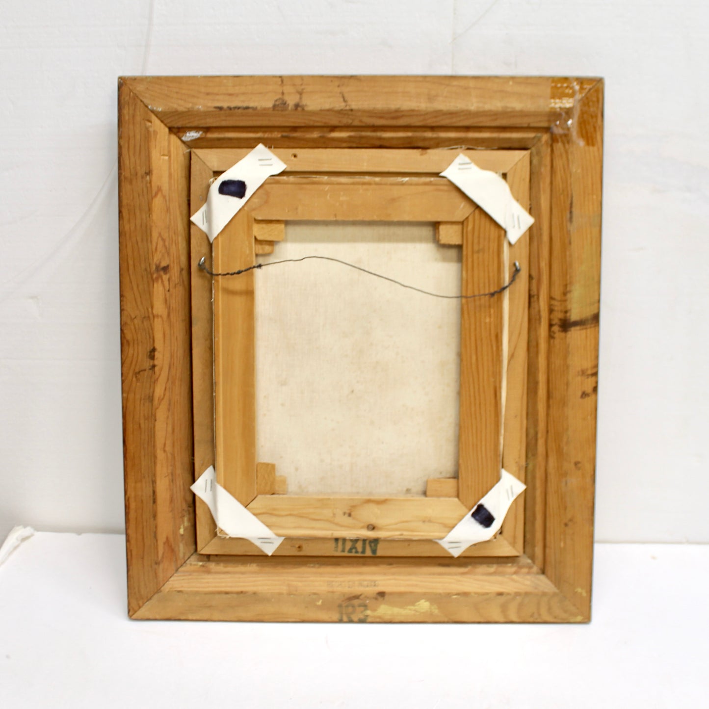 The back  of orange poppy oil painting with thick impasto texture signed King".