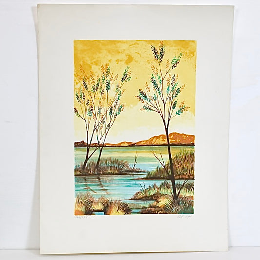Surreal Marsh Landscape Lithograph by Vitali Orfeo