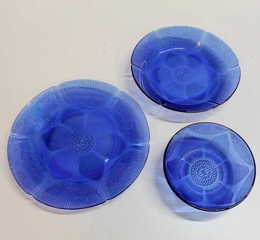 Cobalt Blue Dinner Plates, Bowls and Salad Plates | 7 Complete Settings Forte Crisa