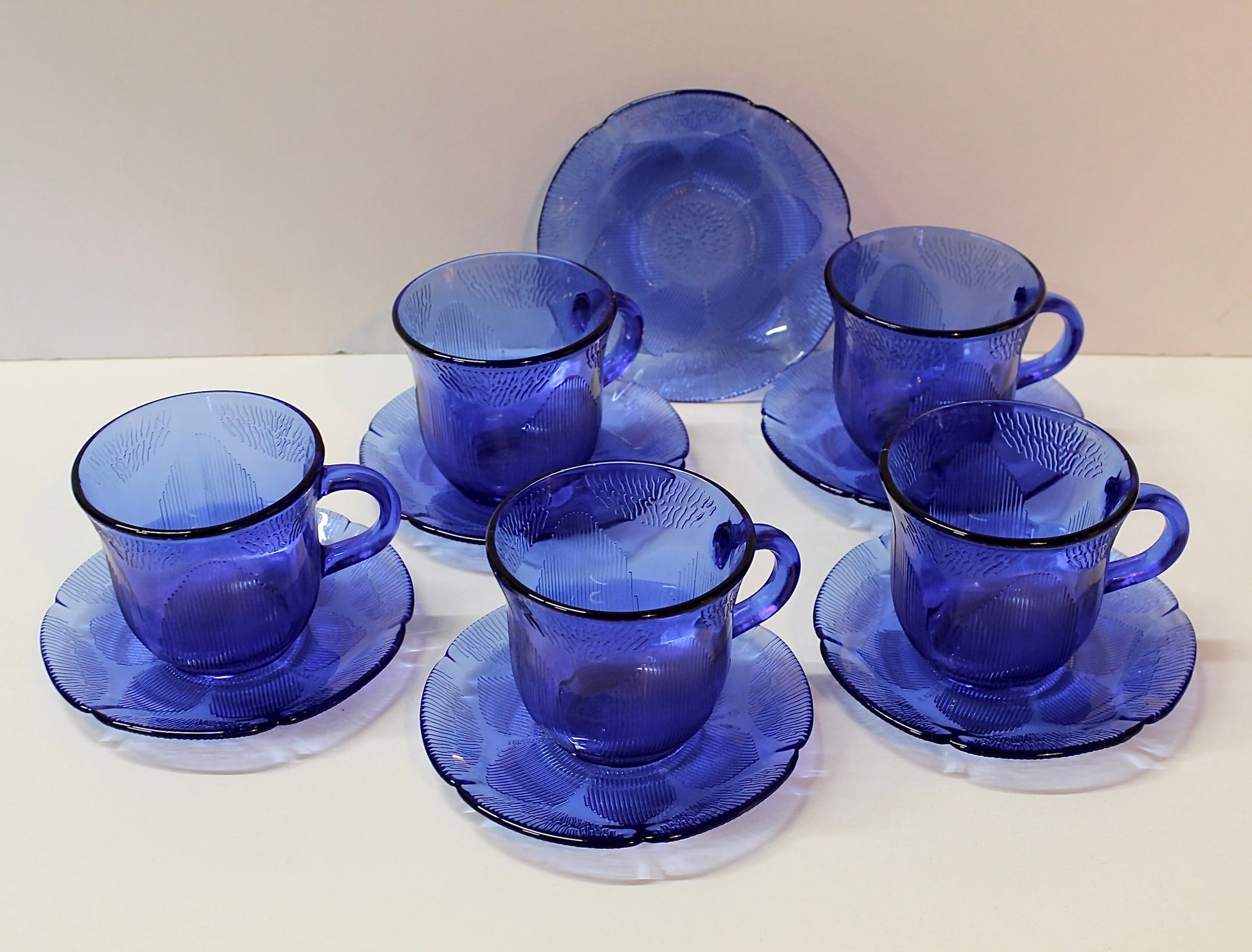 Cobalt Blue Coffee/ Tea Cups & Saucers. 