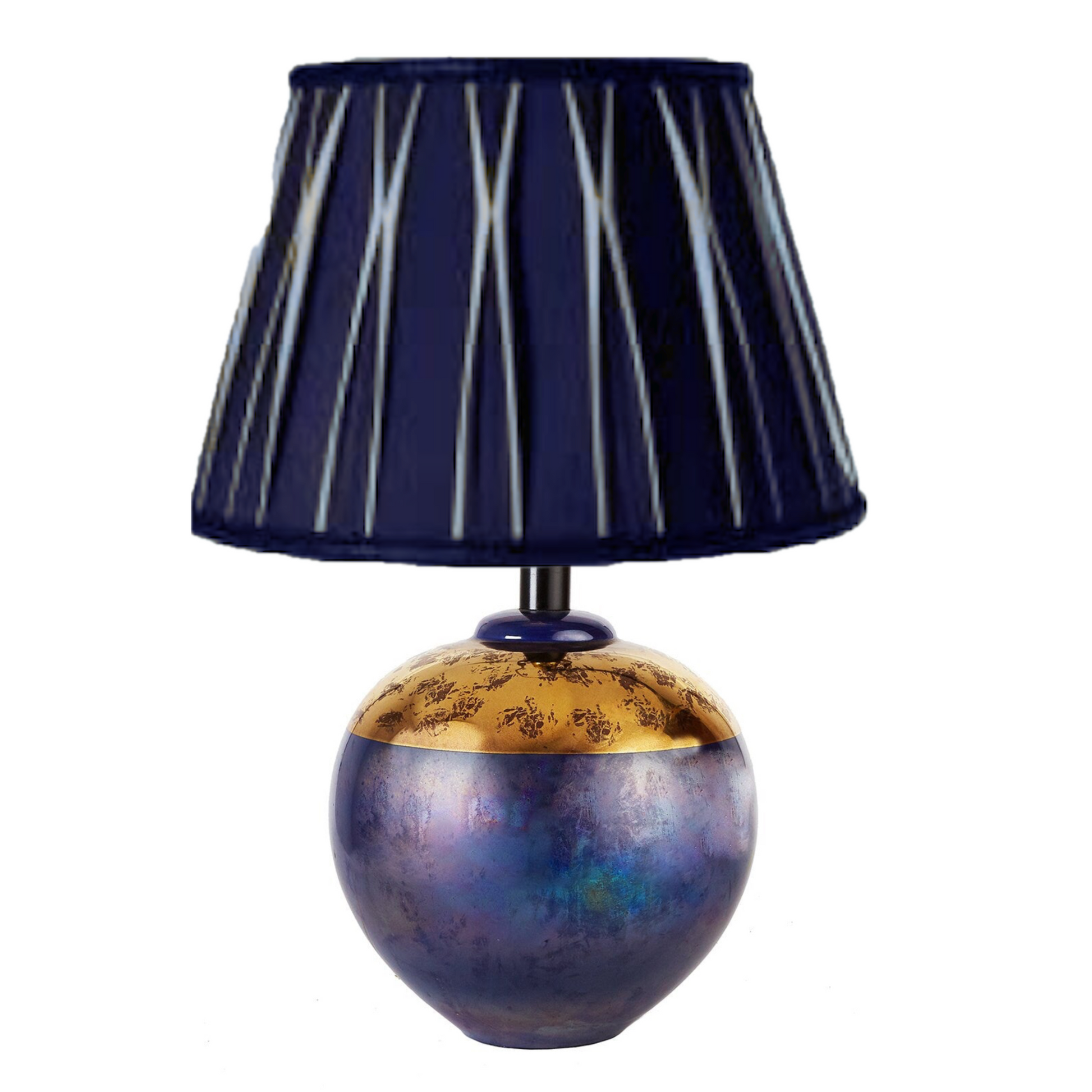 Cobalt Blue Lamp by Casual Lamps of California, Hollywood Regency Table Lamp