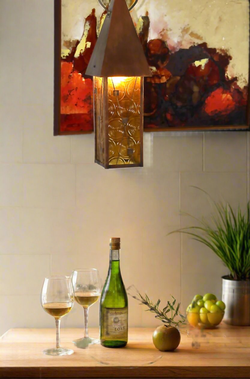 Copper Lantern Pendant Light