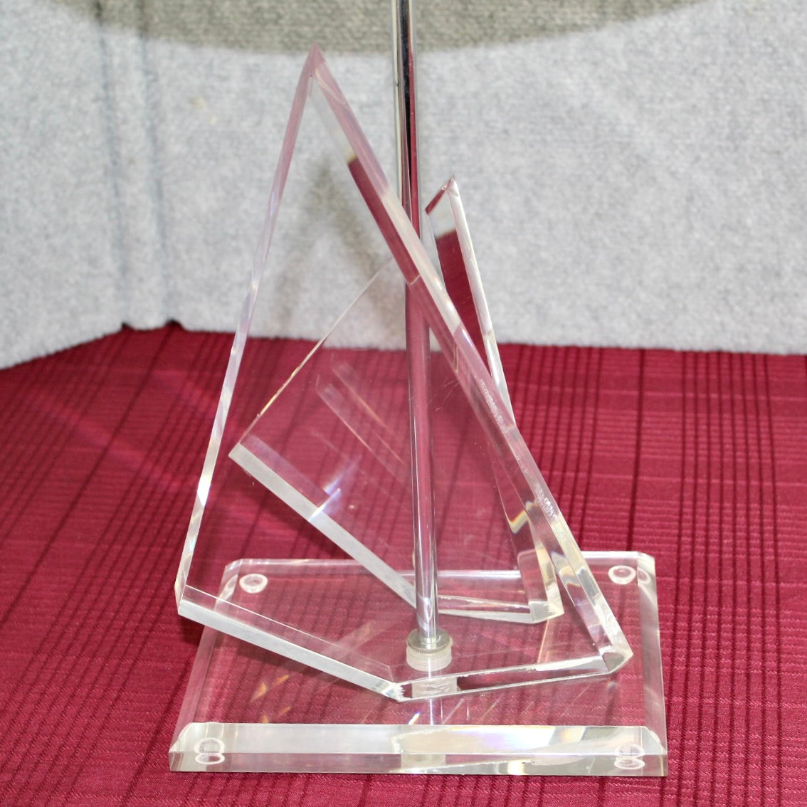 Van Teal Lucite Ice Table Lamp.  Style of the fortress of solitude