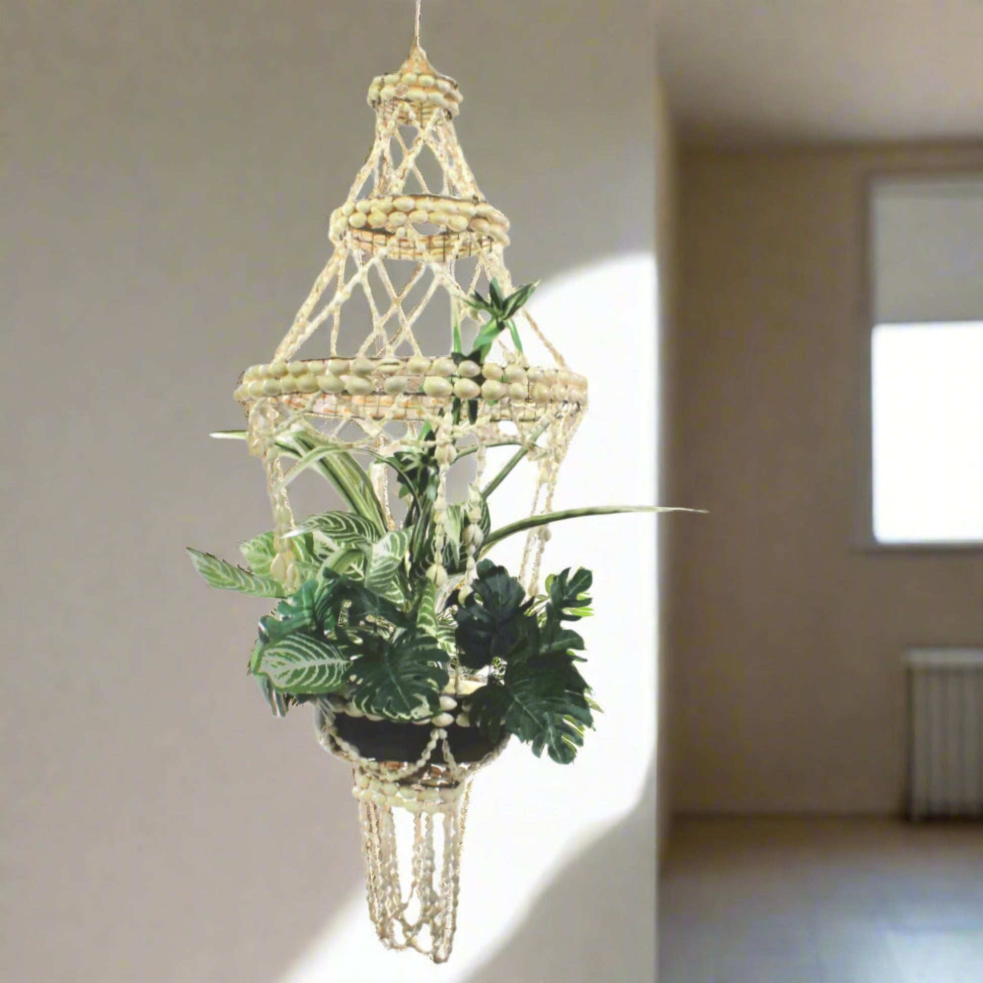 cowrie shell plant hanger Vintage Sea Shell Hanging Plant Holder – Off Center Modern