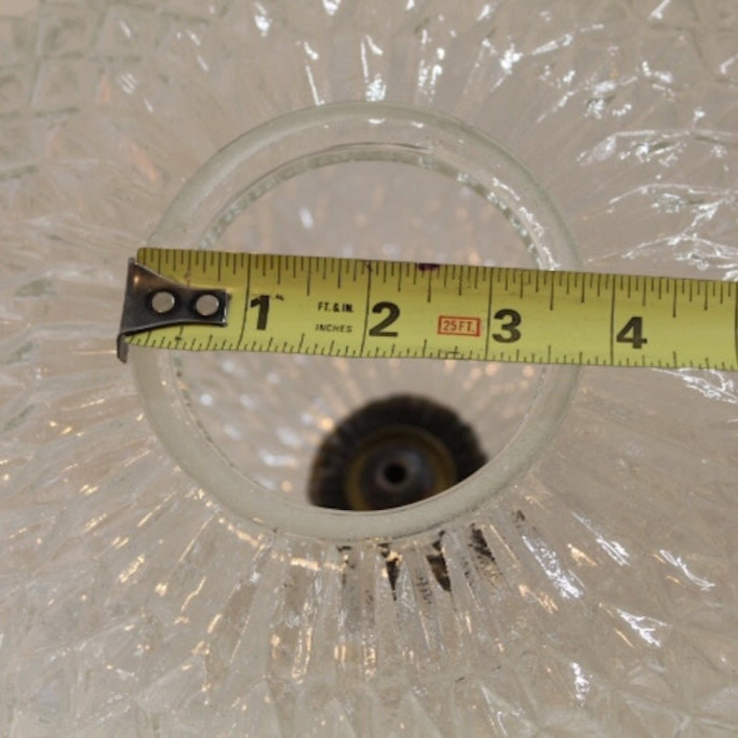 diamond molded clear glass ceiling light shade