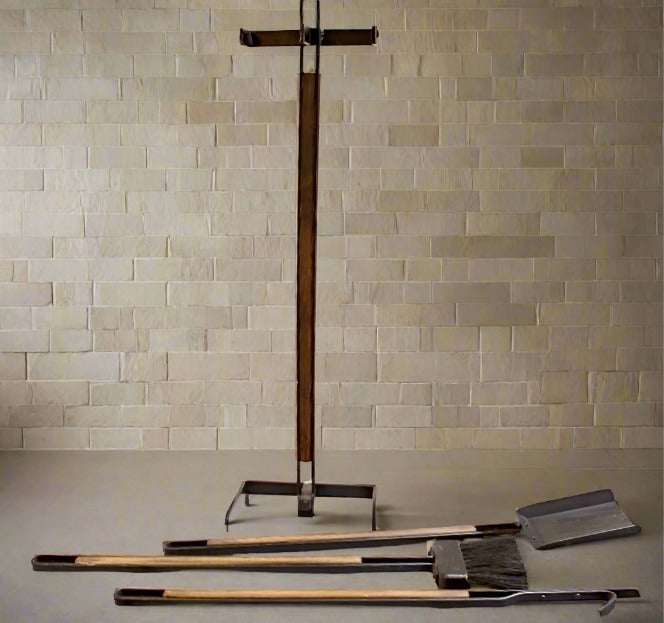 4-piece fireplace tool set