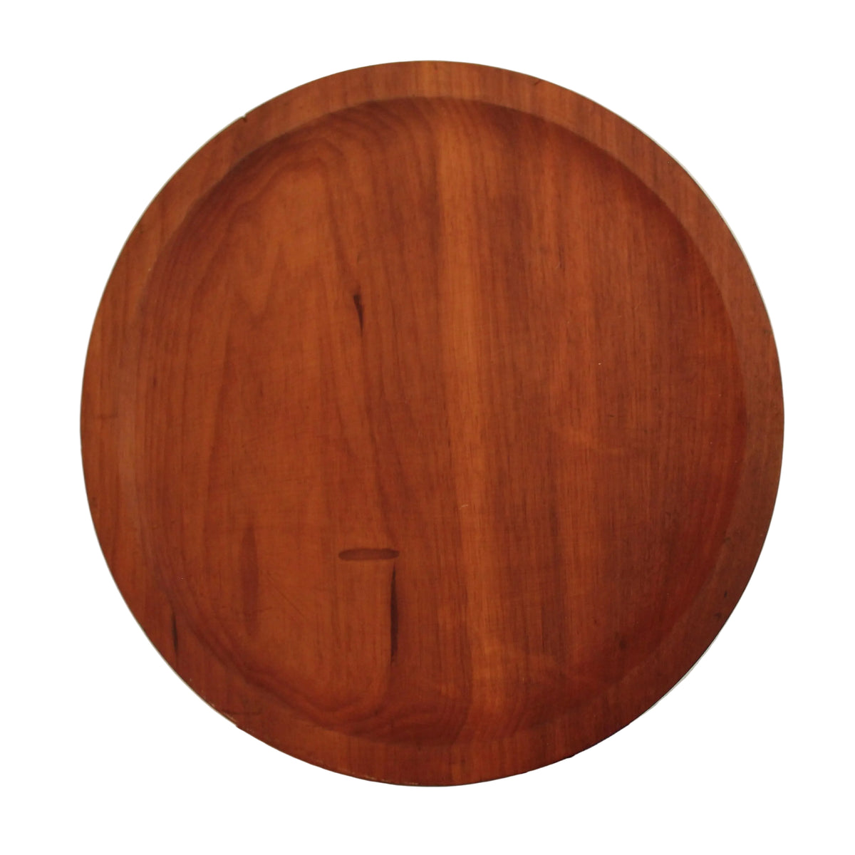 Giant 27.5-inch round wooden serving tray.