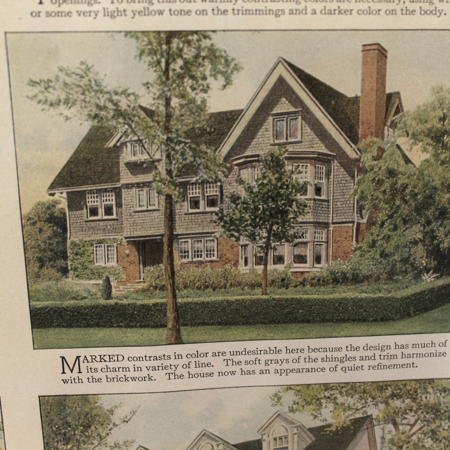 Framed Vintage Good Housekeeping Magazine Page | "Good Houses Spoiled by Bad Painting"