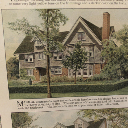Framed Vintage Good Housekeeping Magazine Page | "Good Houses Spoiled by Bad Painting"