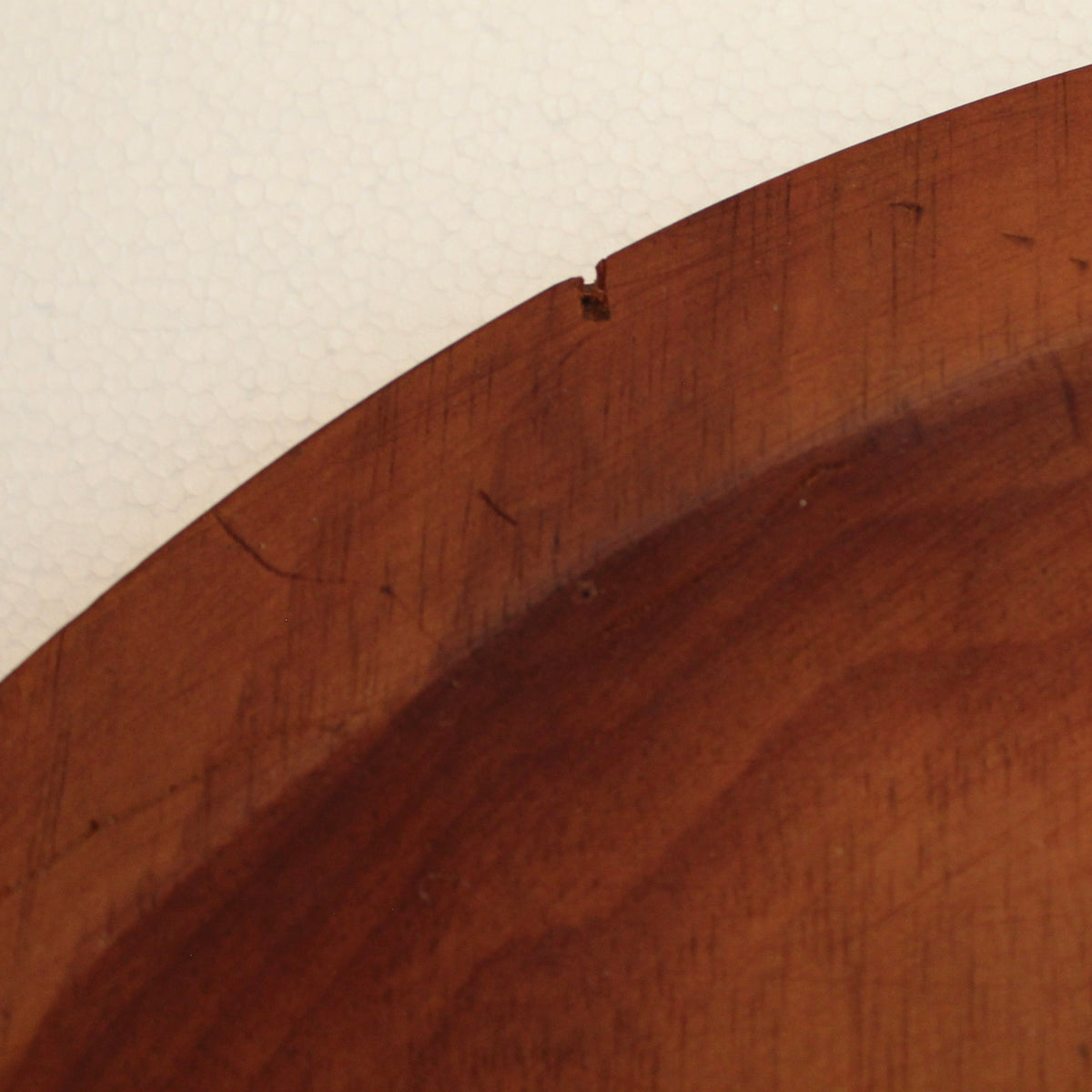 Giant 27.5-inch round wooden serving tray.