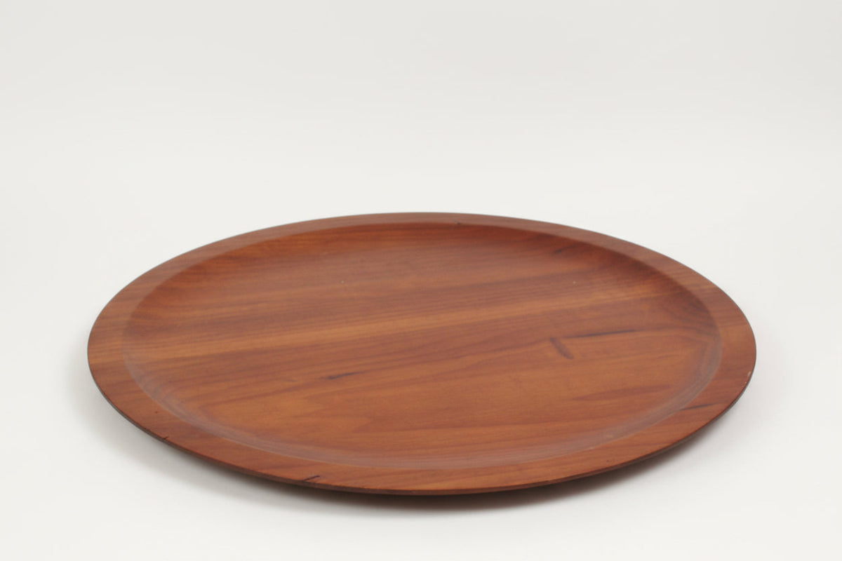 Handcrafted Extra Large Round Walnut Tray | Small Table Top