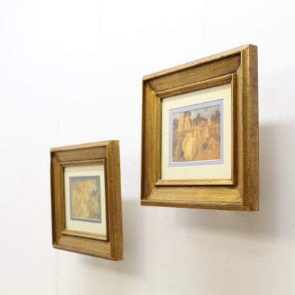 Vintage Post-Impressionism Celestial Landscape Paintings | 2 pc. Artist Maley