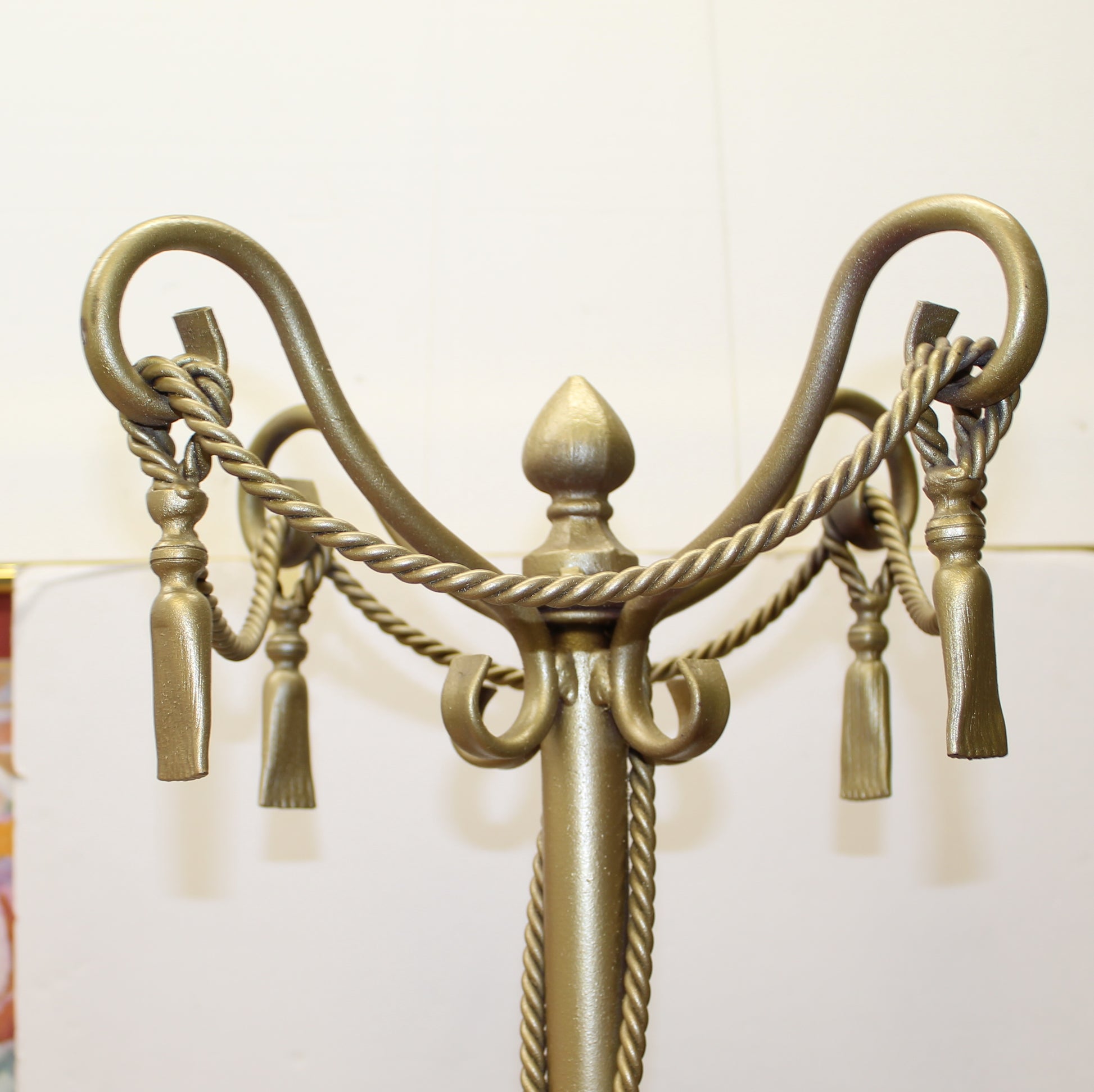 Gold Metal Tassel Coat Rack