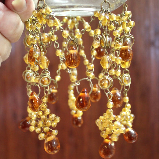 Clear Glass Bobeches with Beaded Accents | 3 pc. set, Candle Wax Dip Catchers