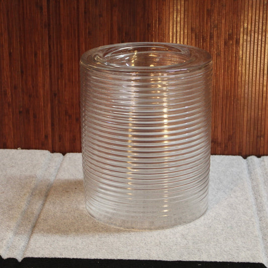 Vintage Clear Ribbed Glass Candle Holder | Gorgeous Designs