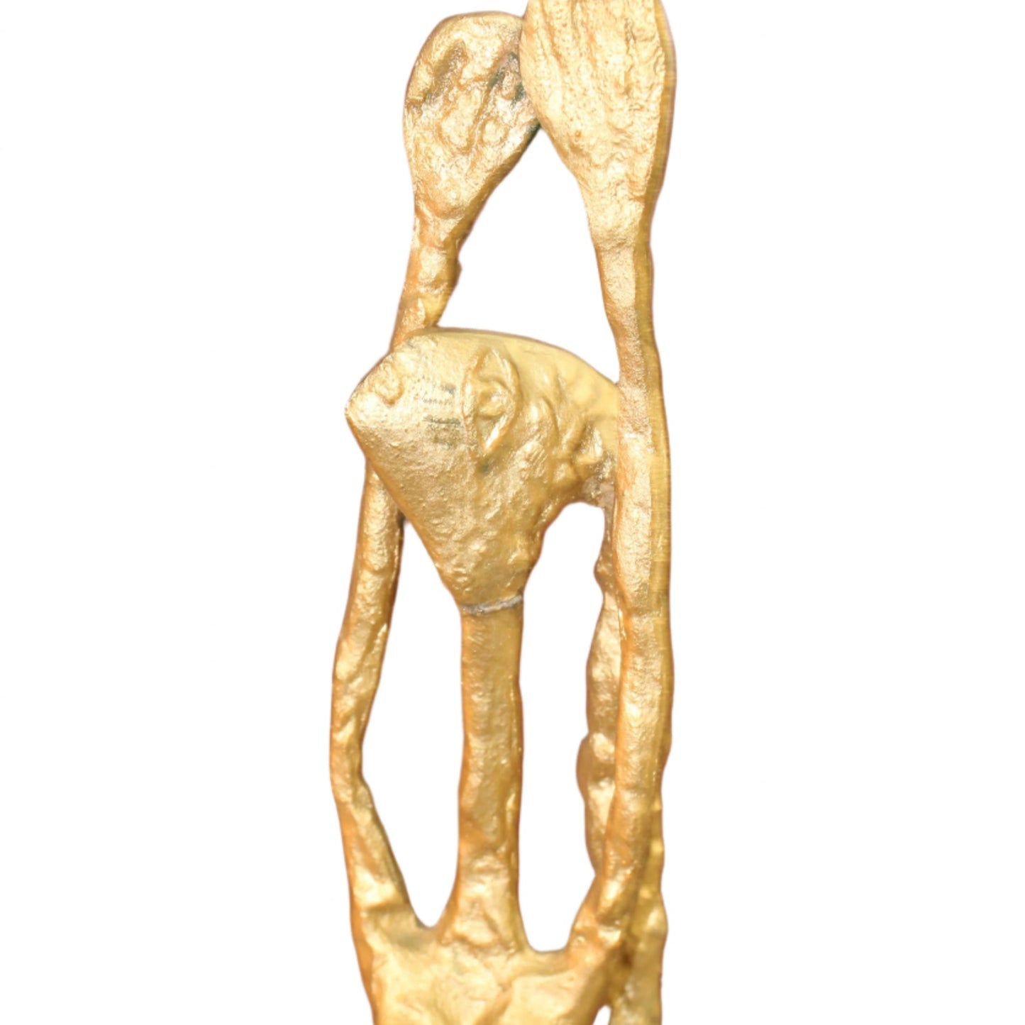 1970's Abstract Gold Glit Greek Goddess Candle Holder