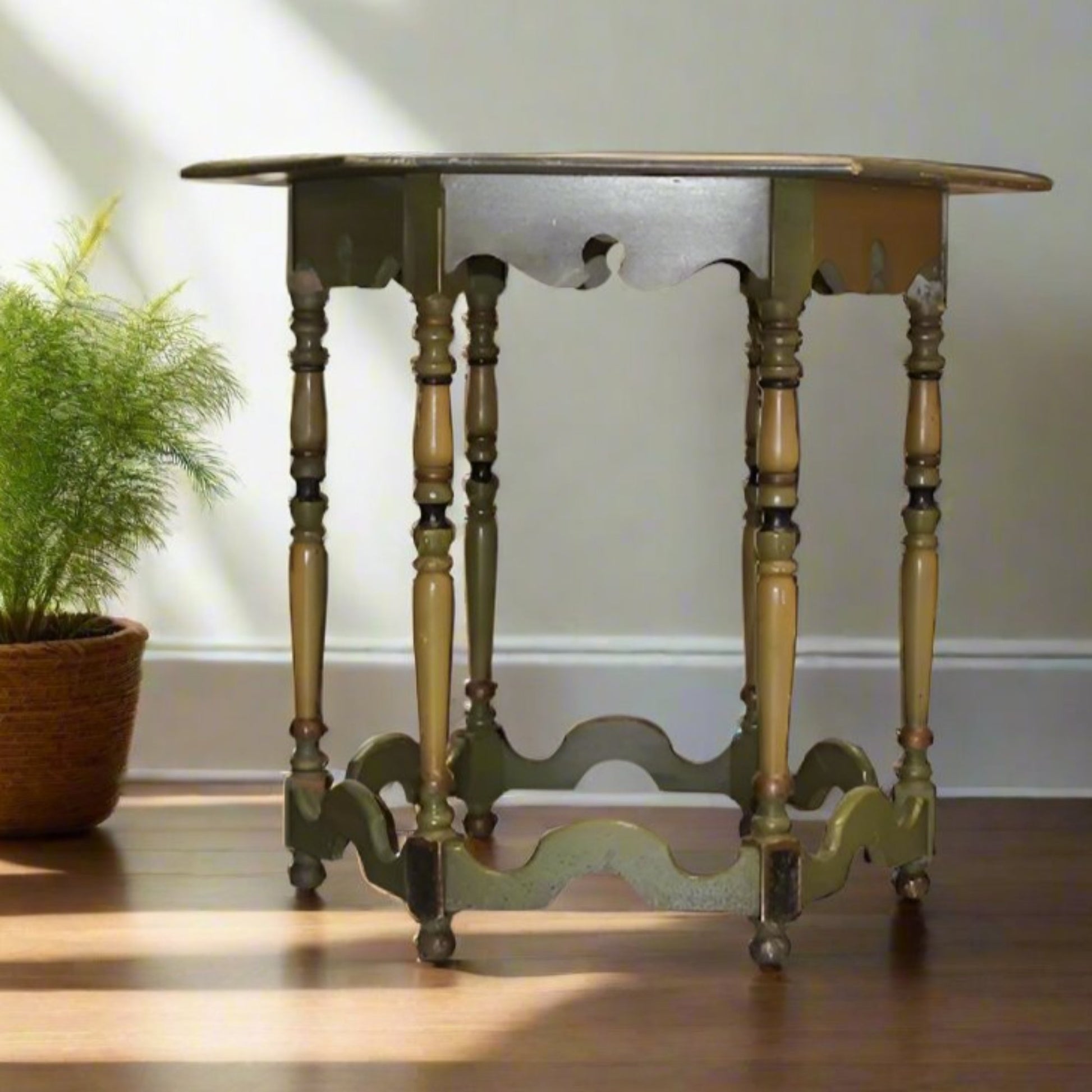 Mahogany and Walnut Aesthetics Movement Lamp Table - by St. Johns Tables