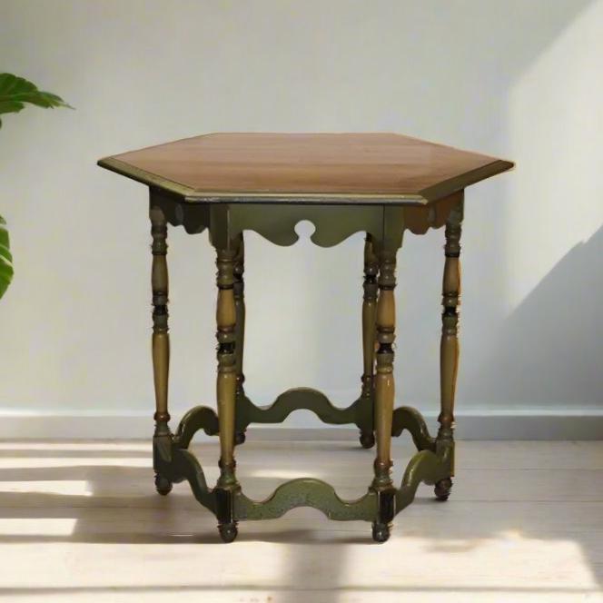 Mahogany and Walnut Aesthetics Movement Lamp Table - by St. Johns Tables