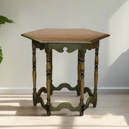 Mahogany and Walnut Aesthetics Movement Lamp Table - by St. Johns Tables