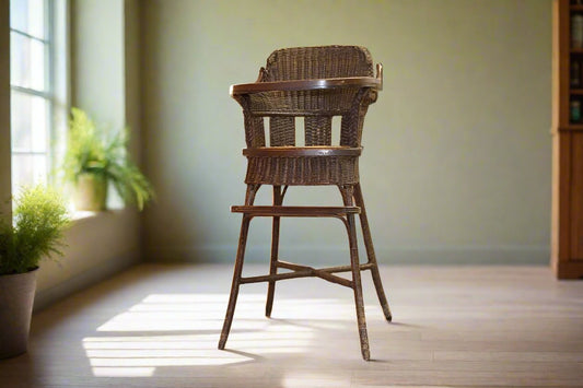 Antique Child High Chair & Tray