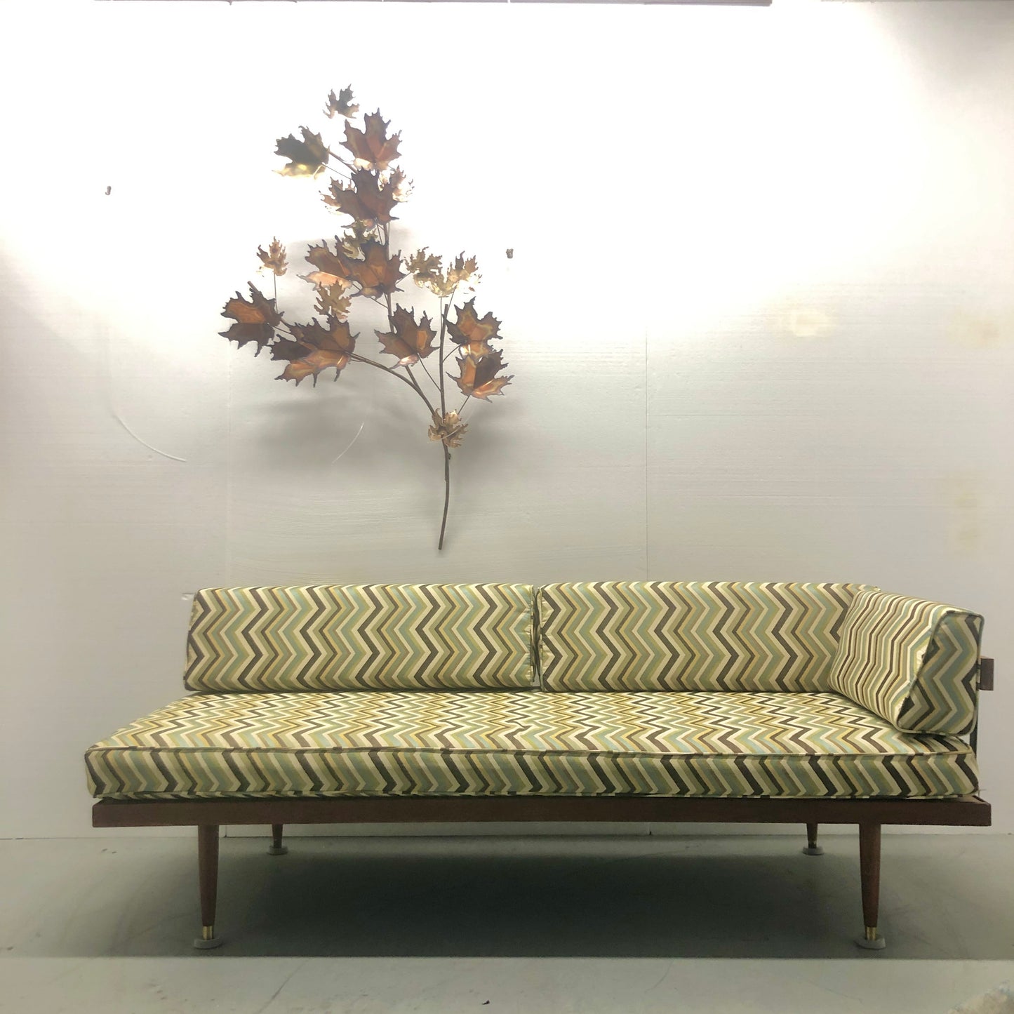 Mid Century Modern Vintage Platform Sectional Sofa Daybed