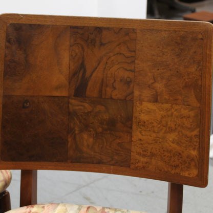 4 Mid Century Modern Parquet Wood Dining Chairs