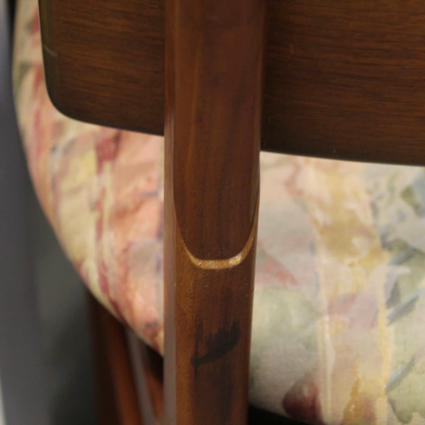 4 Mid Century Modern Parquet Wood Dining Chairs