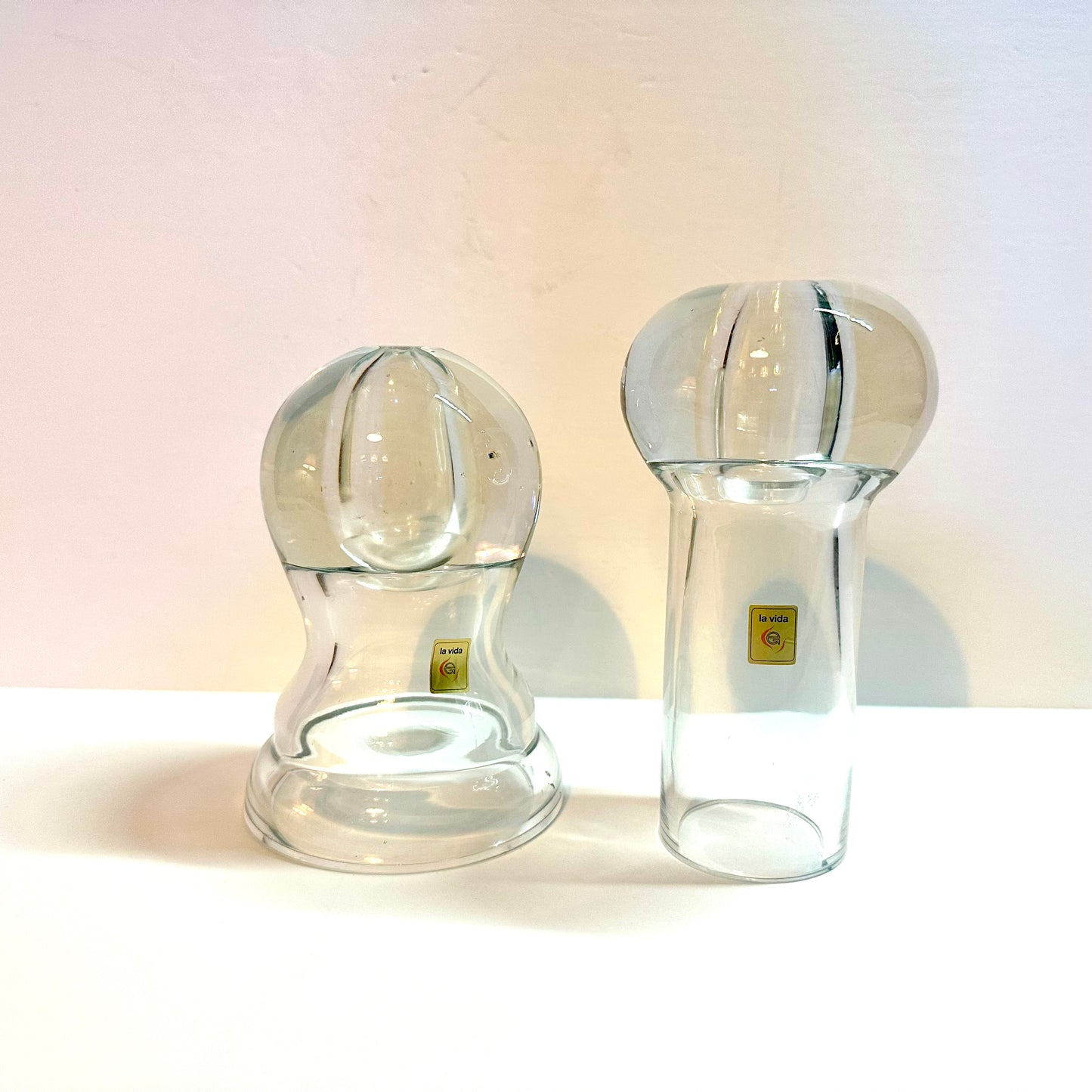 Vintage Glass Oil Candles | La Vida | Pair