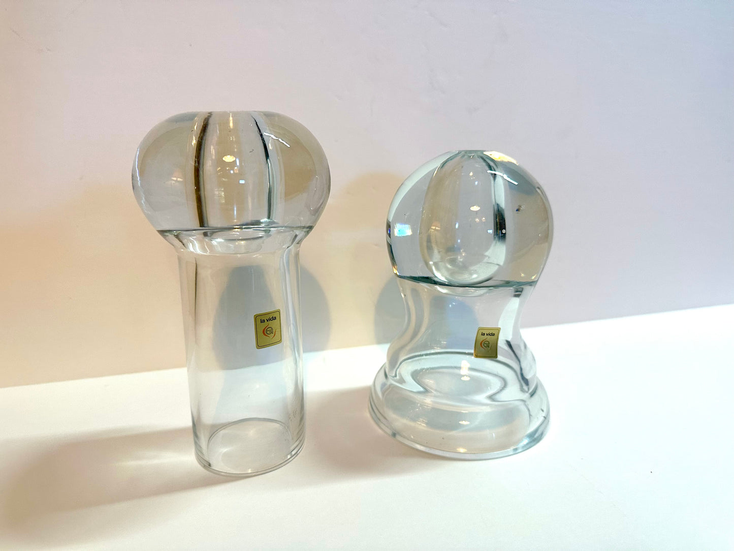 Vintage Glass Oil Candles | La Vida | Pair