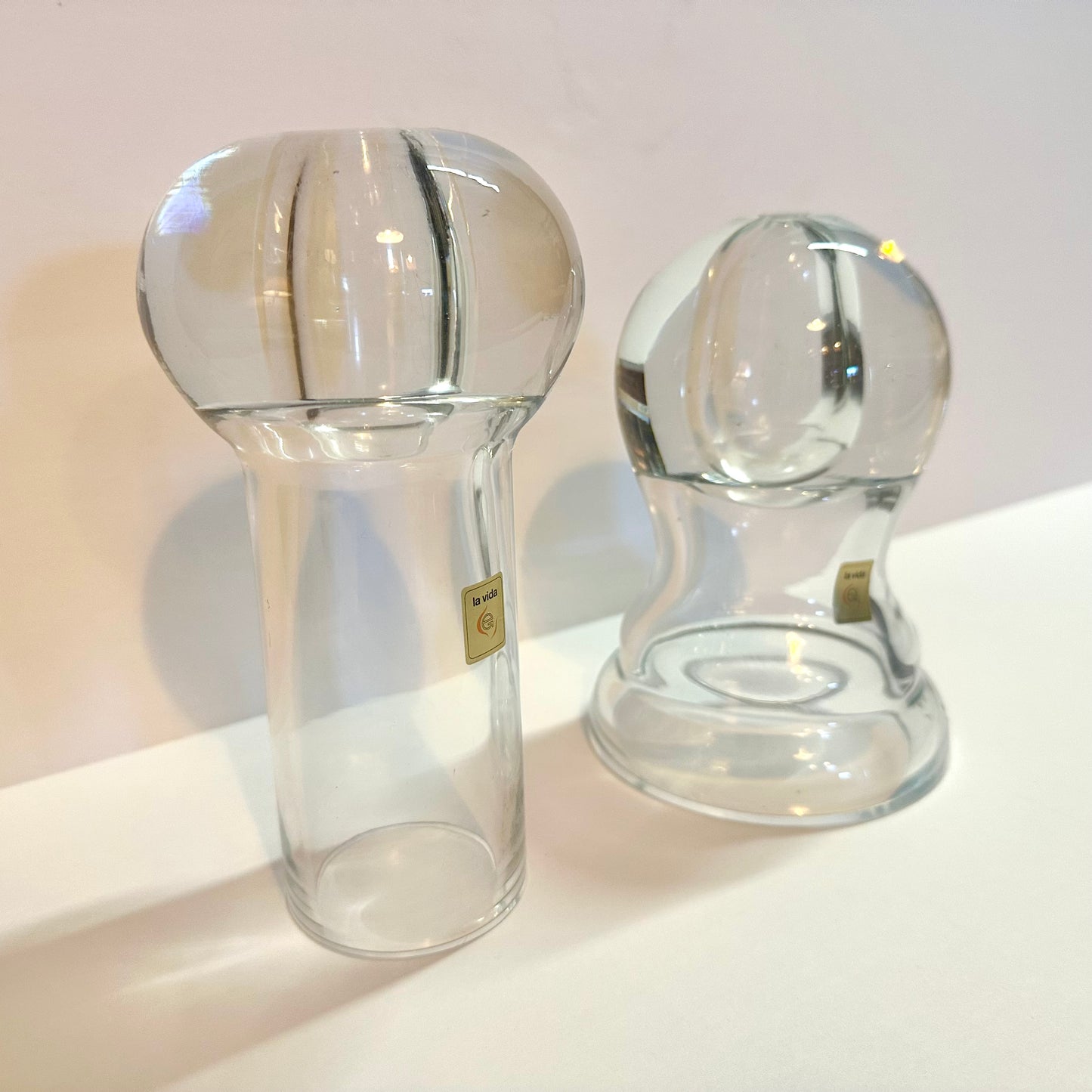 Vintage Glass Oil Candles | La Vida | Pair