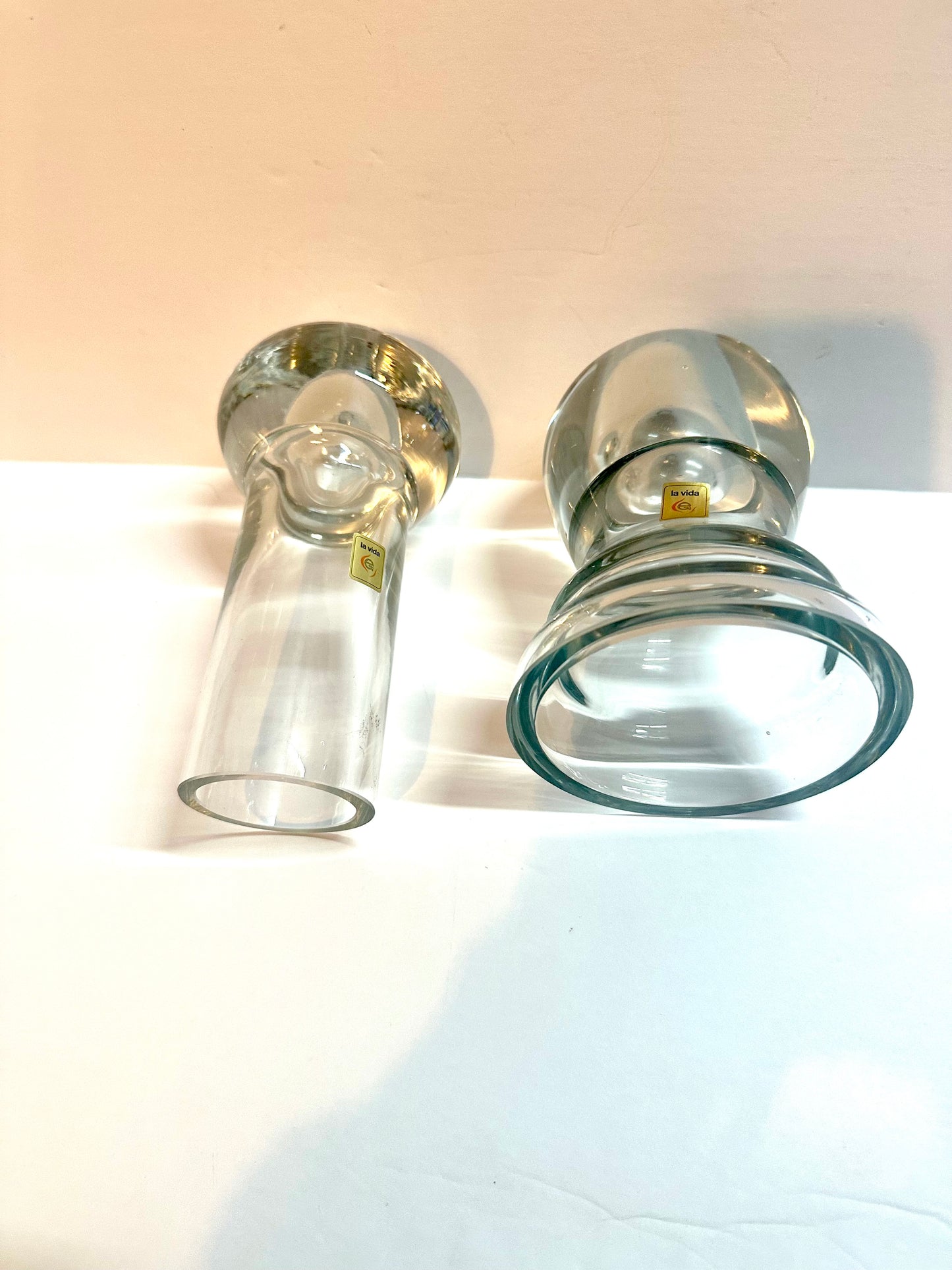 Vintage Glass Oil Candles | La Vida | Pair