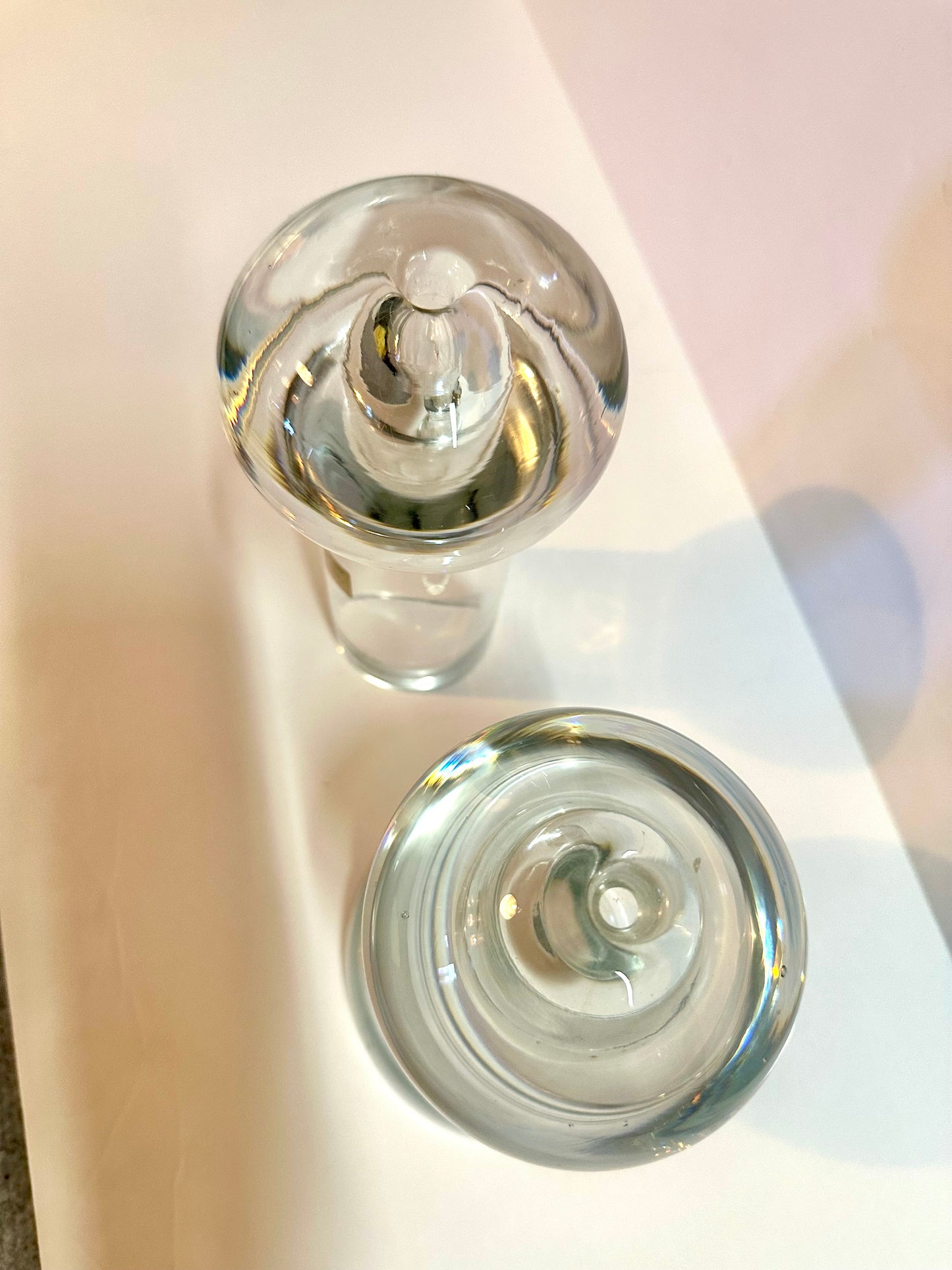 Vintage Glass Oil Candles | La Vida | Pair