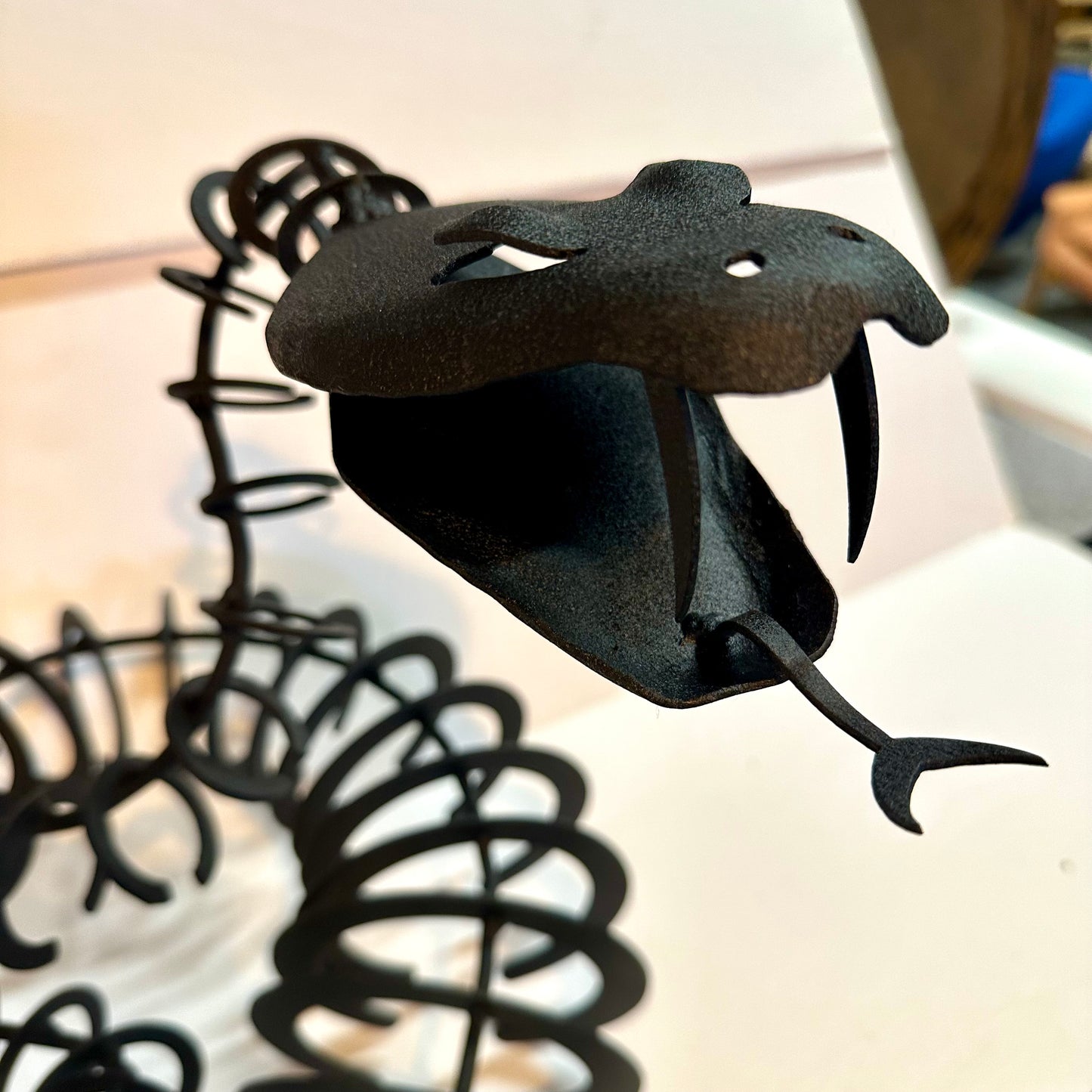 Black Iron Sculptural Snake & Scorpion | Set of 2