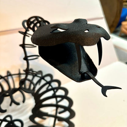 Black Iron Sculptural Snake & Scorpion | Set of 2