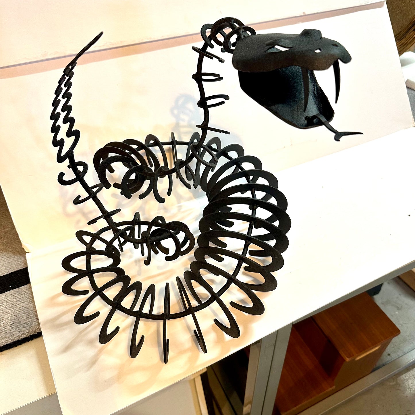 Black Iron Sculptural Snake & Scorpion | Set of 2