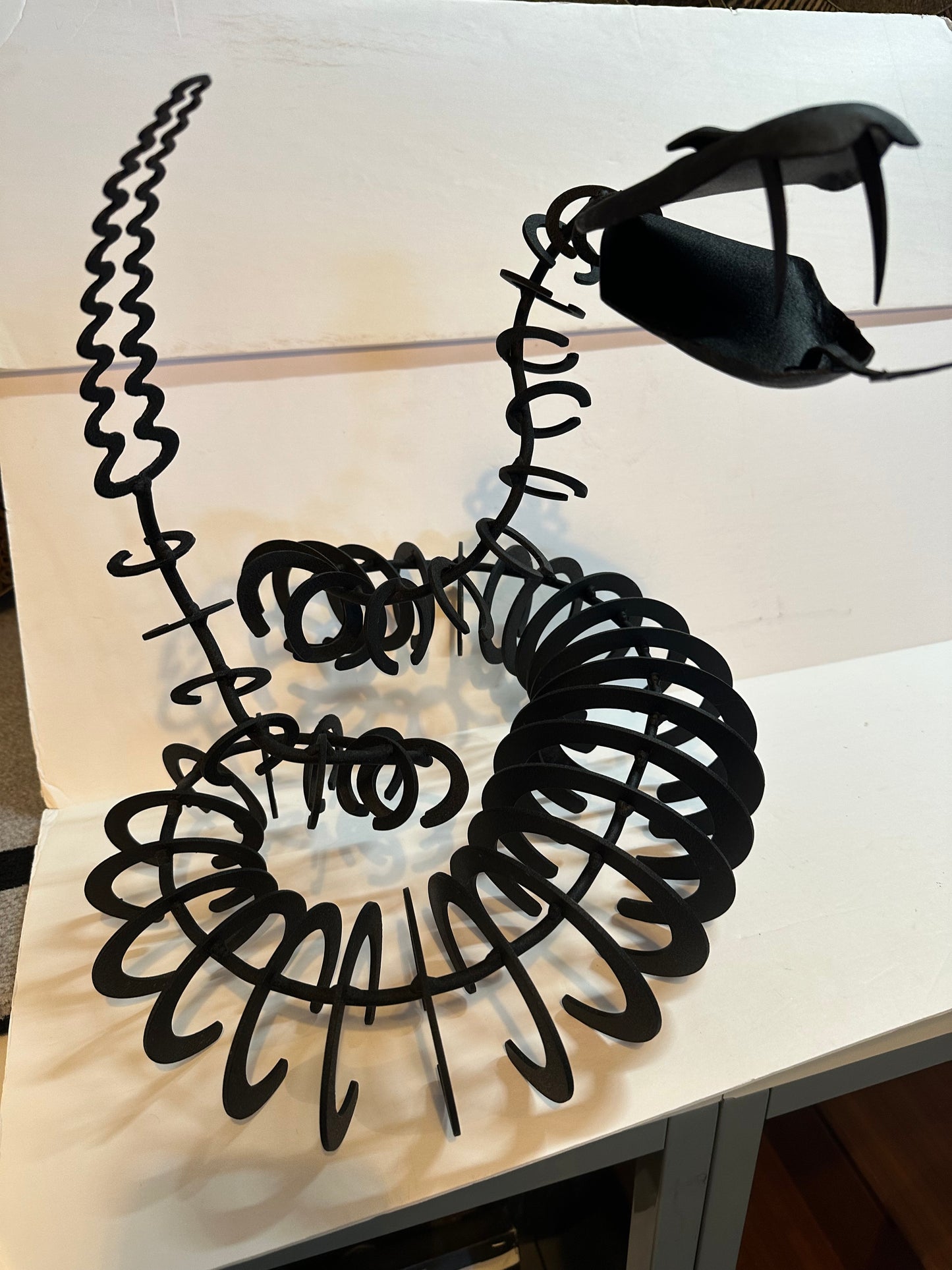 Black Iron Sculptural Snake & Scorpion | Set of 2