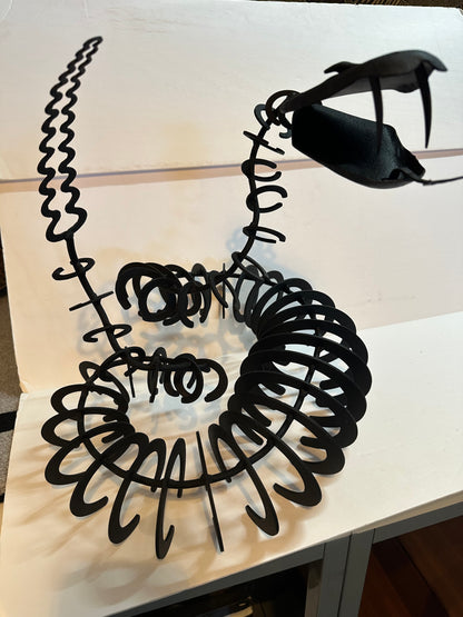 Black Iron Sculptural Snake & Scorpion | Set of 2