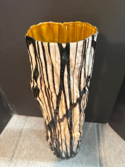 Large 'Faux Bois' Glass Vase | Tree Trunk