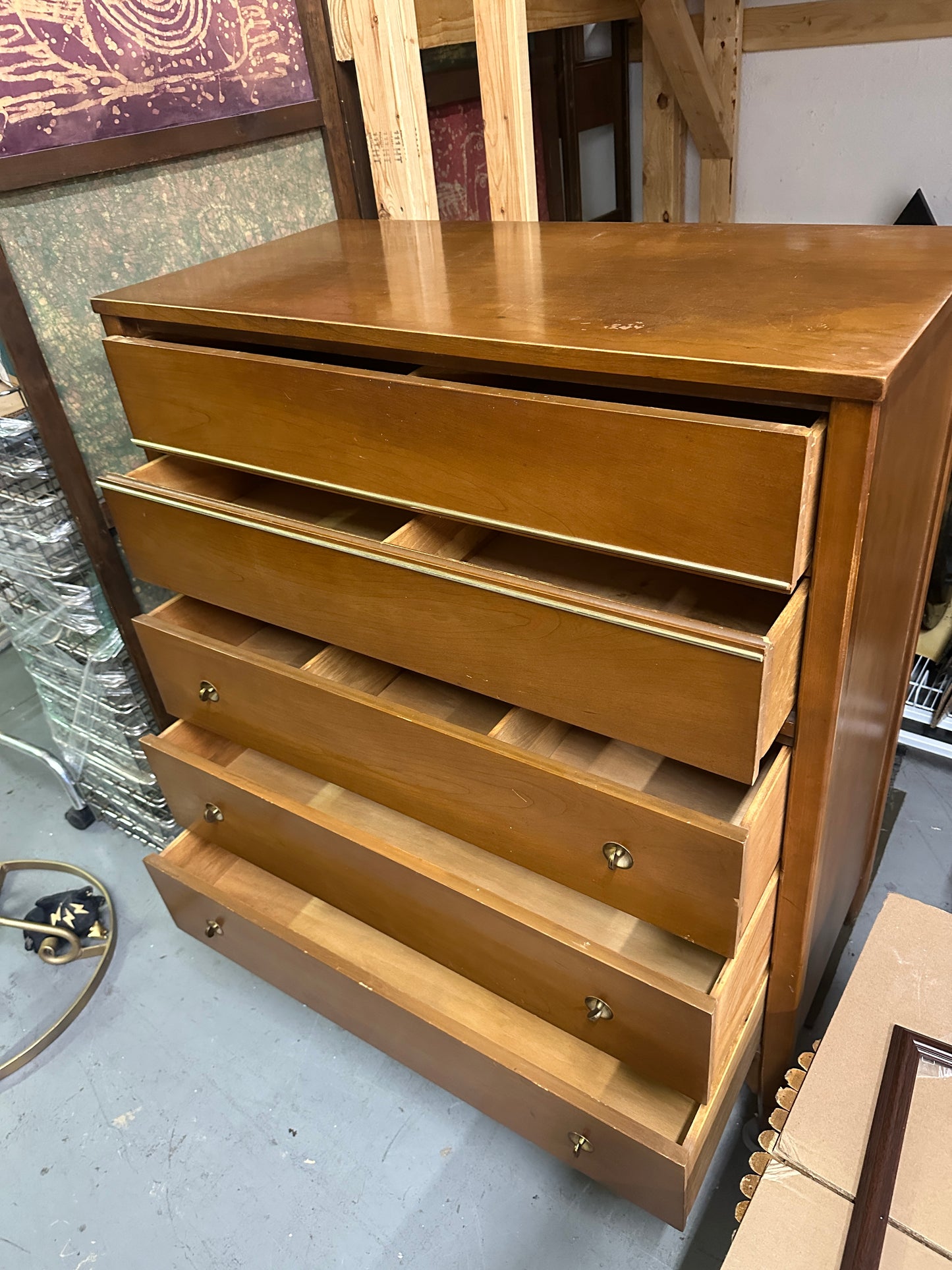 SOLD Walnut 5 Drawer Dresser by Mainline by Hooker Furniture