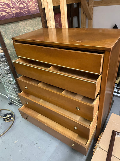 SOLD Walnut 5 Drawer Dresser by Mainline by Hooker Furniture
