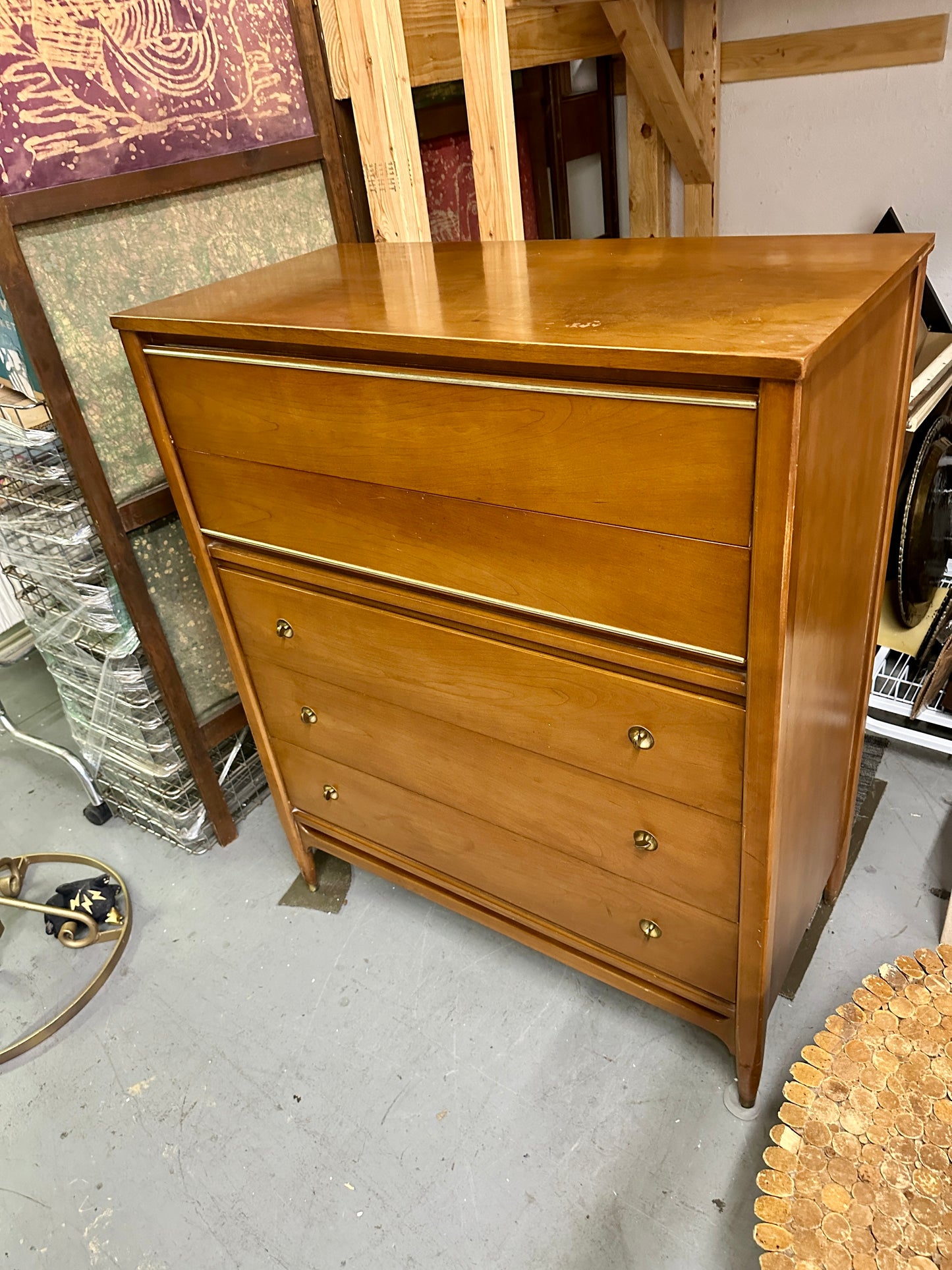 SOLD Walnut 5 Drawer Dresser by Mainline by Hooker Furniture